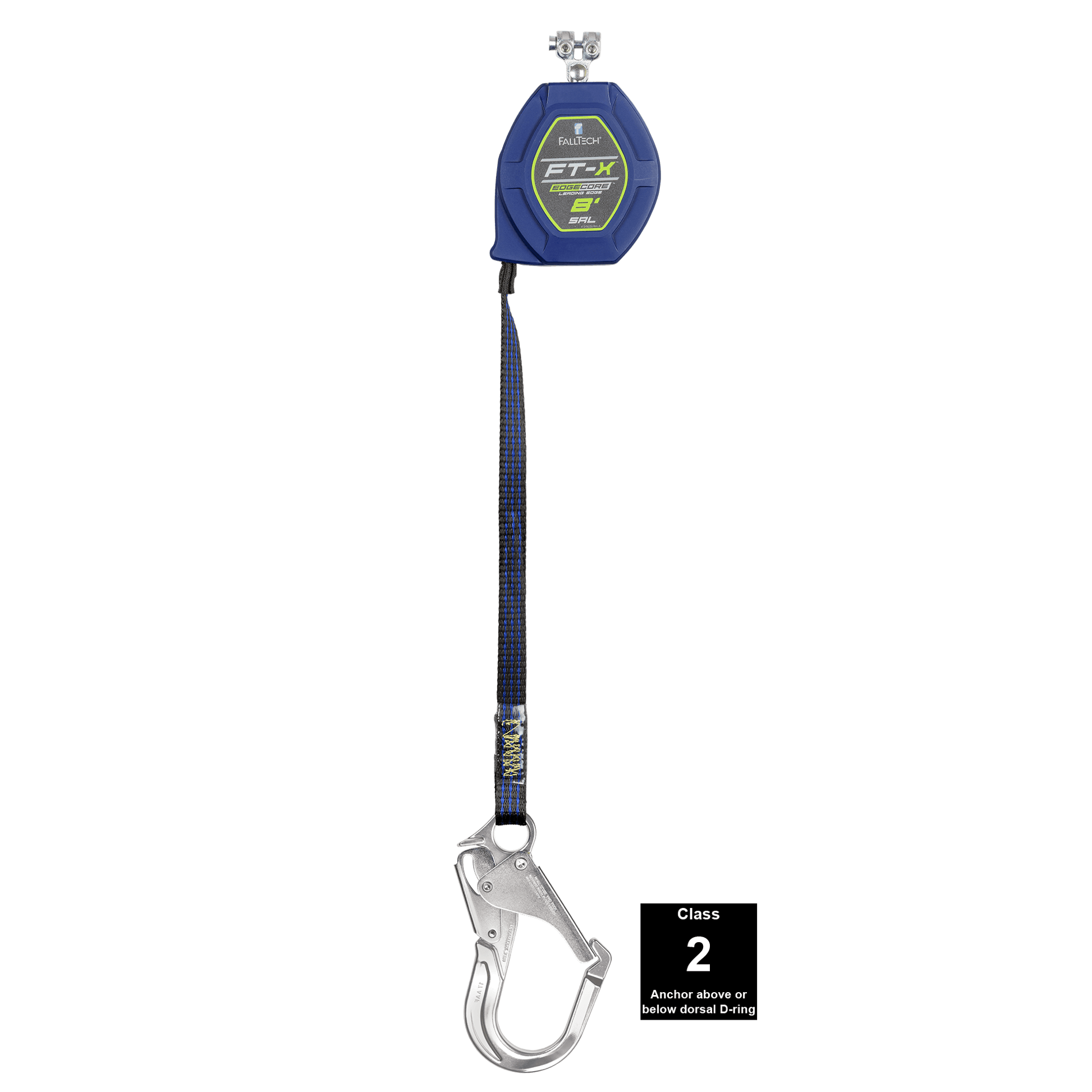 FallTech 8' FT-X EdgeCore Class 2 Leading Edge Personal SRL - Replacement-leg with Aluminum Rebar Hooks - 84108RP5