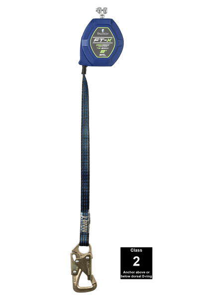 FallTech 8' FT-X EdgeCore Tie-Back Class 2 Leading Edge Personal SRL - Replacement-leg with Steel 5k Snap Hook - 84108RP8S