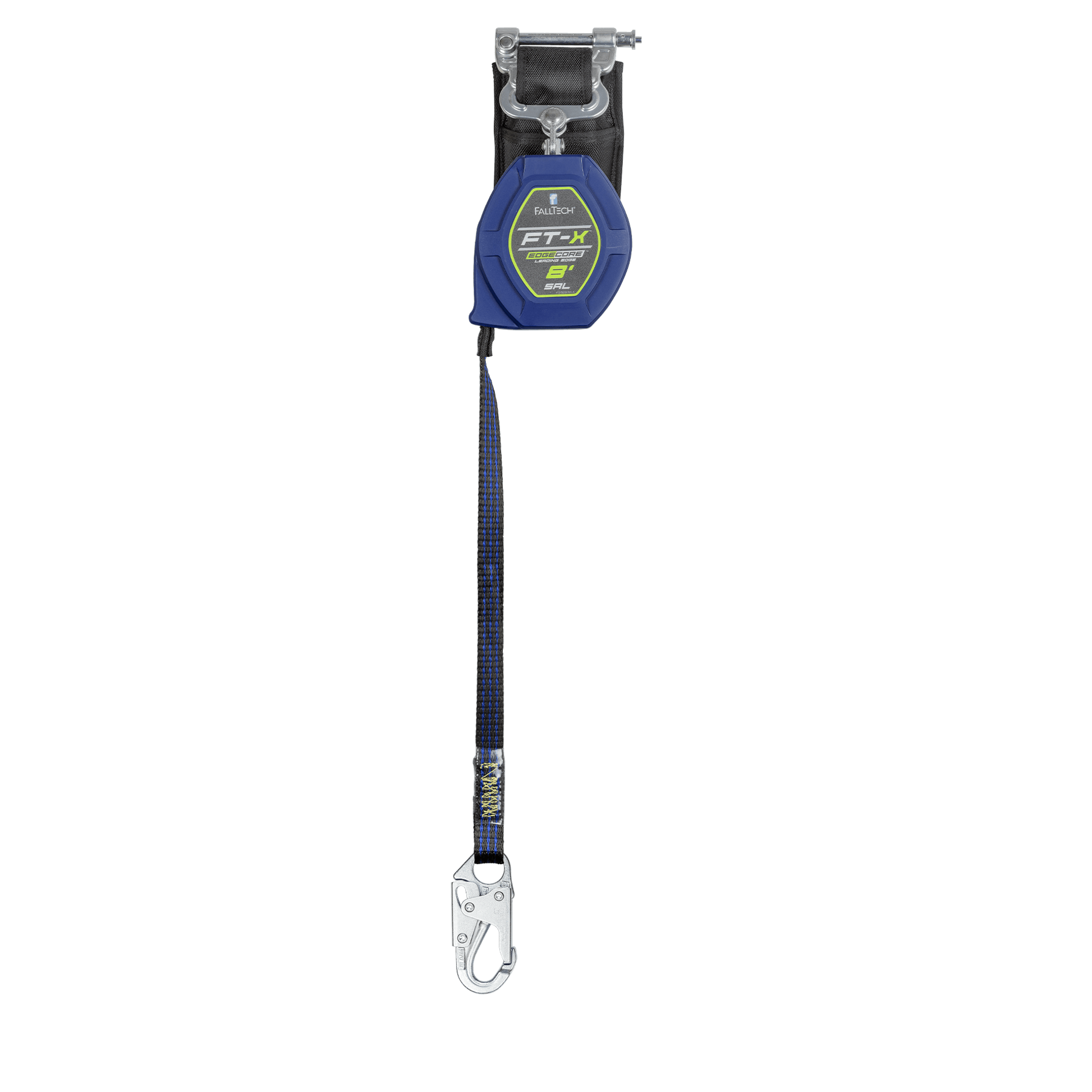 FallTech 8' FT-X Class 2 Single-leg EdgeCore Leading Edge SRL - Steel Snap Hook - 84108SP1