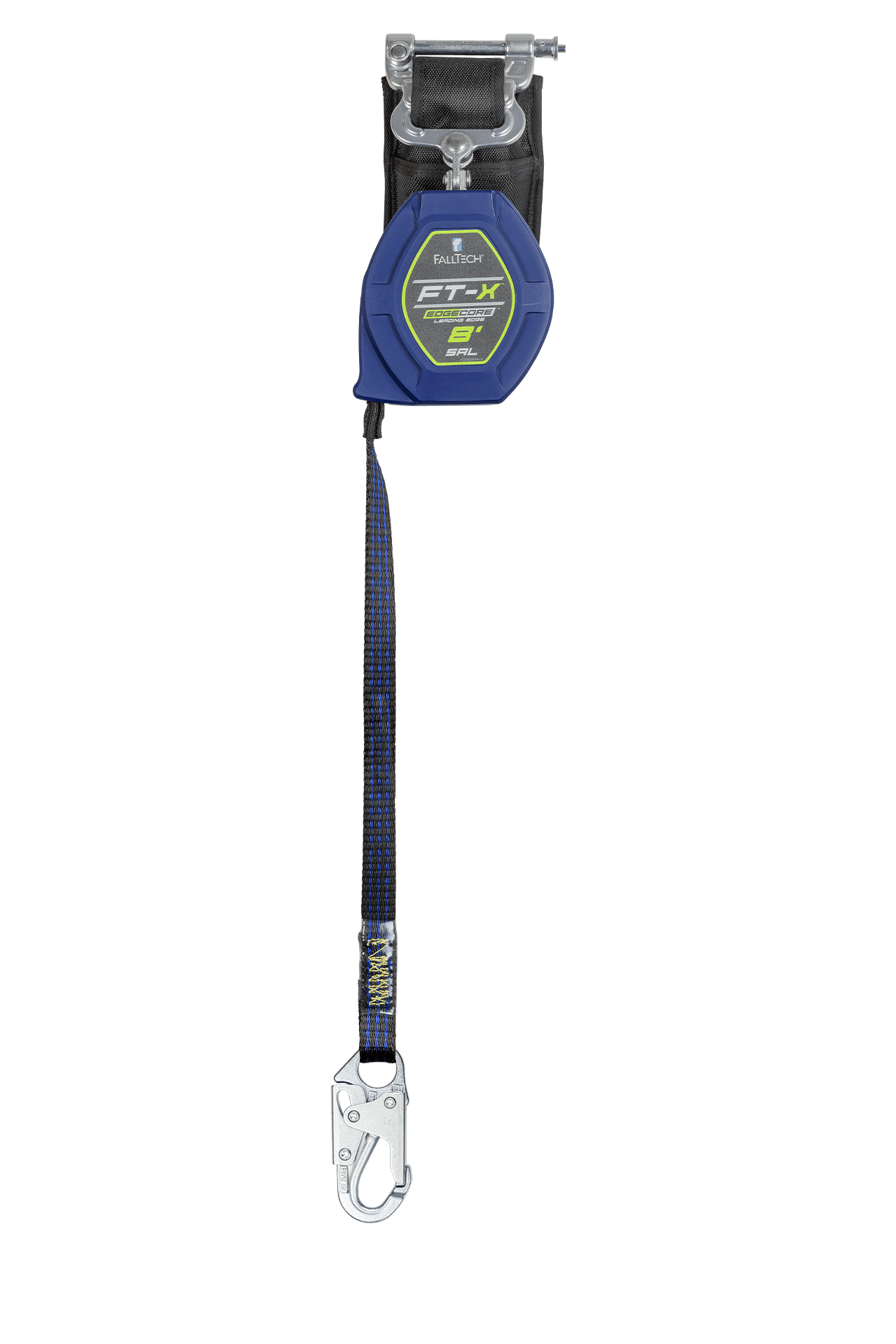 FallTech 8' FT-X Class 2 Single-leg EdgeCore Leading Edge SRL - Steel Snap Hook - 84108SP1