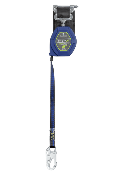 FallTech 8' FT-X Class 2 Single-leg EdgeCore Leading Edge SRL - Steel Snap Hook - 84108SP1