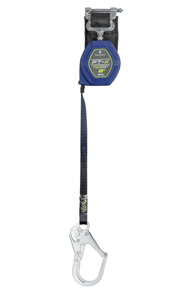 FallTech 8' FT-X Class 2 Single-leg EdgeCore Leading Edge SRL - Steel Rebar Hook - 84108SP3