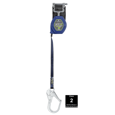 FallTech 8' FT-X Class 2 Single-leg EdgeCore Leading Edge SRL - Steel Rebar Hook - 84108SP3