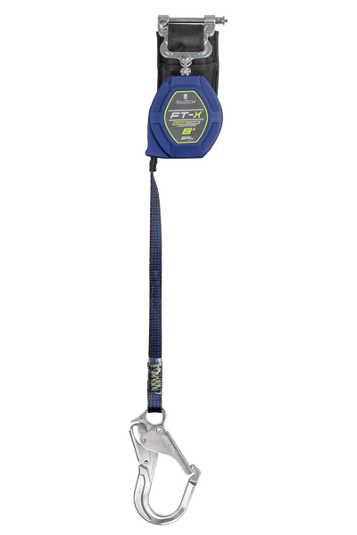 FallTech 8' FT-X Class 2 Single-leg EdgeCore Leading Edge SRL - Aluminum Rebar Hook - 84108SP5