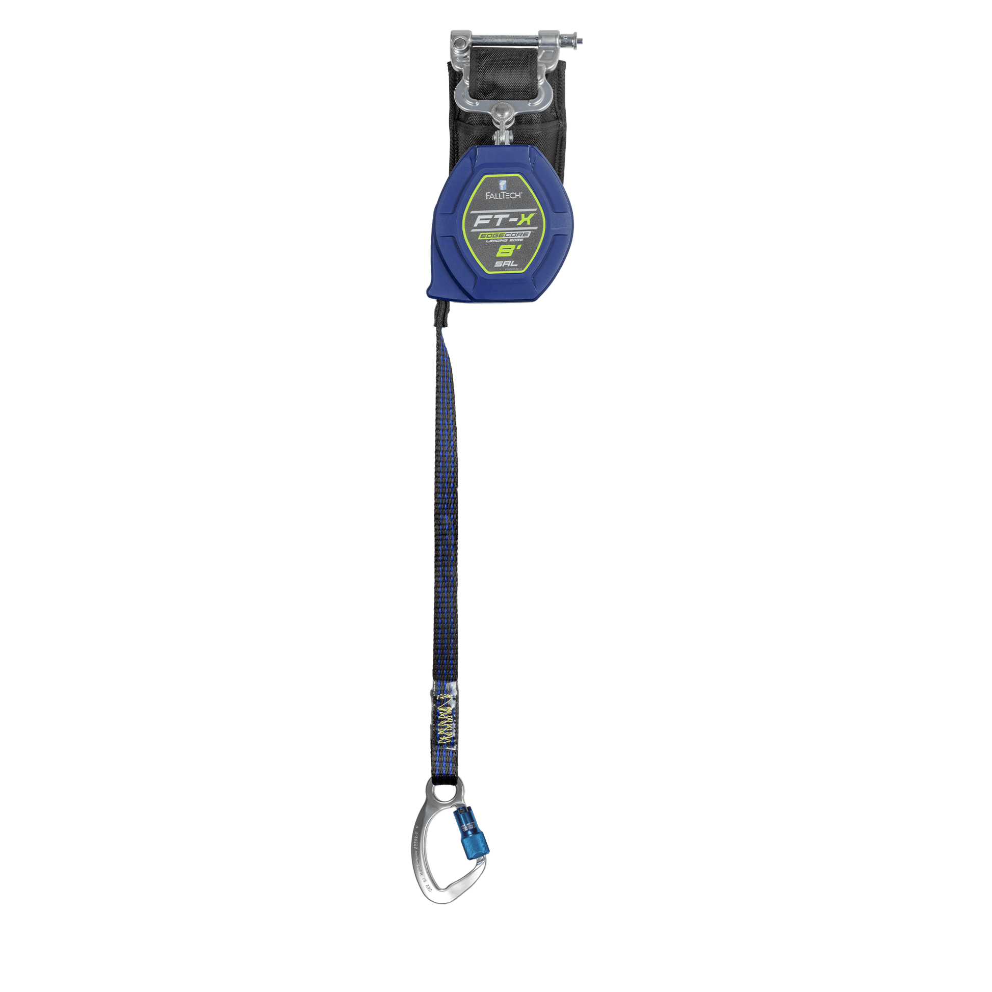 FallTech 8' FT-X Class 2 Single-leg EdgeCore Leading Edge SRL - Aluminum CE Carabiner - 84108SP6