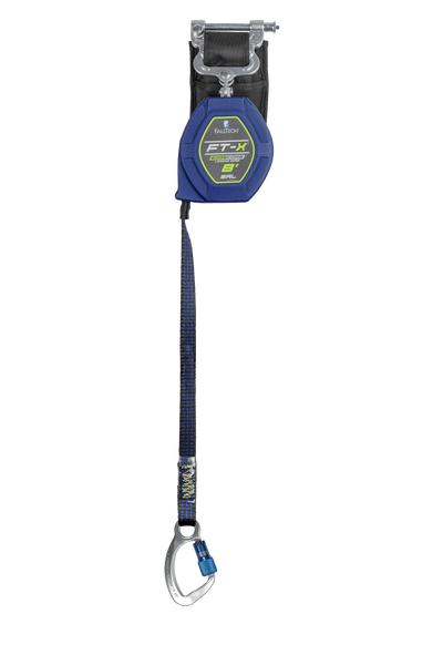FallTech 8' FT-X Class 2 Single-leg EdgeCore Leading Edge SRL - Aluminum CE Carabiner - 84108SP6