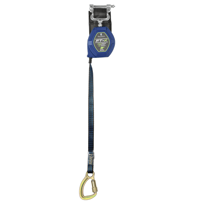 FallTech 8' FT-X Class 2 Single-leg EdgeCore Leading Edge Tie-Back SRL - Steel Carabiner - 84108SP8
