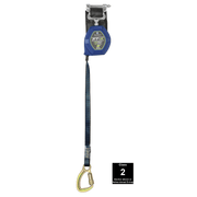 FallTech 8' FT-X Class 2 Single-leg EdgeCore Leading Edge Tie-Back SRL - Steel Carabiner - 84108SP8