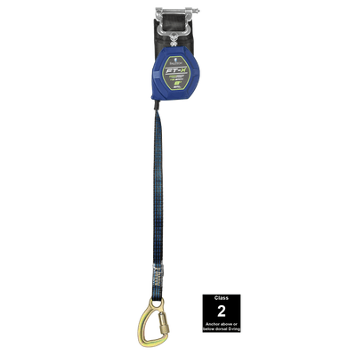 FallTech 8' FT-X Class 2 Single-leg EdgeCore Leading Edge Tie-Back SRL - Steel Carabiner - 84108SP8