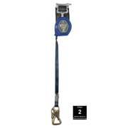 FallTech 8' FT-X Class 2 Single-leg EdgeCore Leading Edge Tie-Back SRL - Steel Snap Hook - 84108SP8S