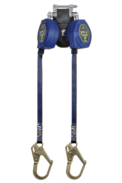 FallTech 8' FT-X Class 2 Twin Leg EdgeCore Leading Edge SRL - Steel Mini Rebar Hooks - 84108TP0