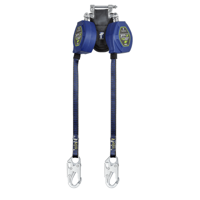 FallTech 8' FT-X Class 2 Twin Leg EdgeCore Leading Edge SRL - Steel Snap Hooks - 84108TP1
