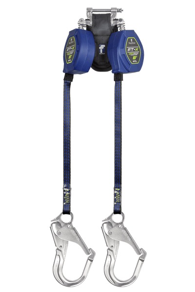 FallTech 8' FT-X Class 2 Twin Leg EdgeCore Leading Edge SRL - Aluminum Rebar Hooks - 84108TP5