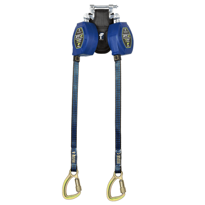 FallTech 8' FT-X Class 2 Twin Leg EdgeCore Leading Edge Tie-Back SRL - Steel Carabiner - 84108TP8