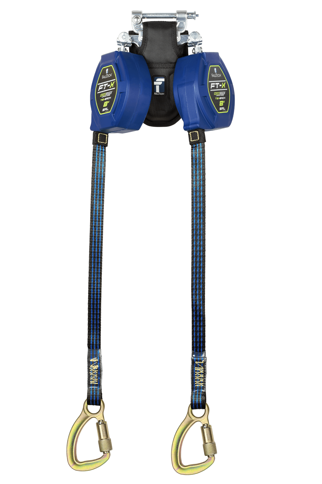FallTech 8' FT-X Class 2 Twin Leg EdgeCore Leading Edge Tie-Back SRL - Steel Carabiner - 84108TP8