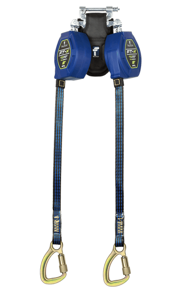FallTech 8' FT-X Class 2 Twin Leg EdgeCore Leading Edge Tie-Back SRL - Steel Carabiner - 84108TP8