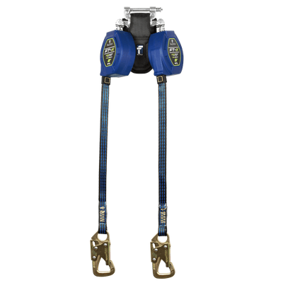 FallTech 8' FT-X Class 2 Twin Leg EdgeCore Leading Edge Tie-Back SRL - Steel Snap Hooks - 84108TP8S