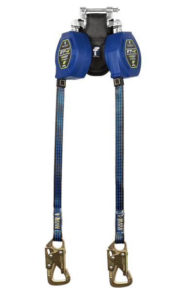 FallTech 8' FT-X Class 2 Twin Leg EdgeCore Leading Edge Tie-Back SRL - Steel Snap Hooks - 84108TP8S
