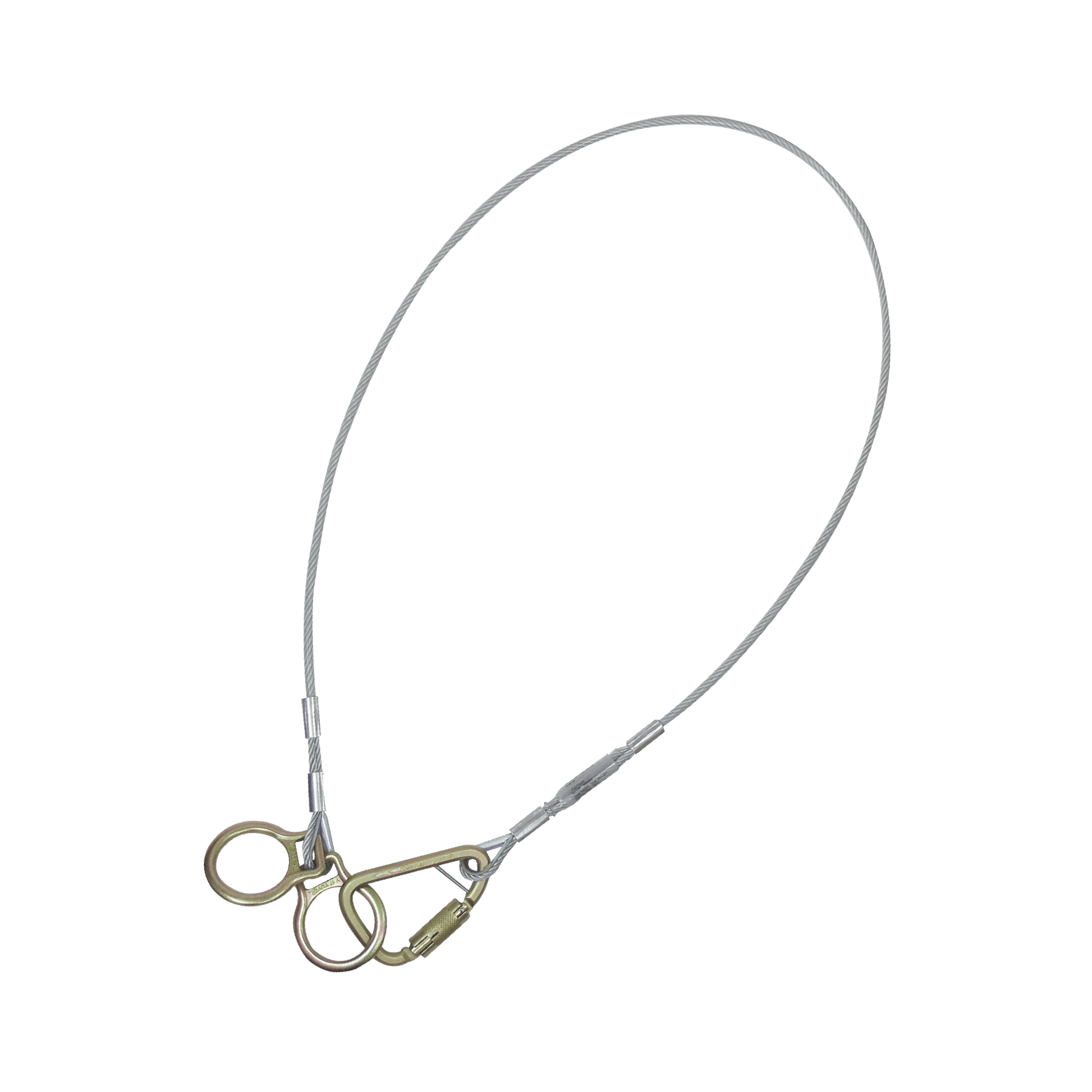 FallTech 6' Cable Carabiner Sling Anchor with Galvanized Steel Cable - 84202D