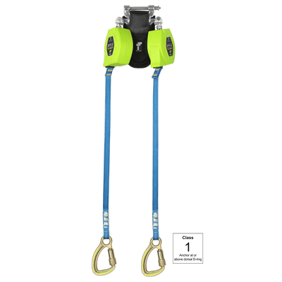 FallTech 8' FT-X Class 1 Twin-leg Tie-Back SRL - Steel Carabiner - 84308TP8