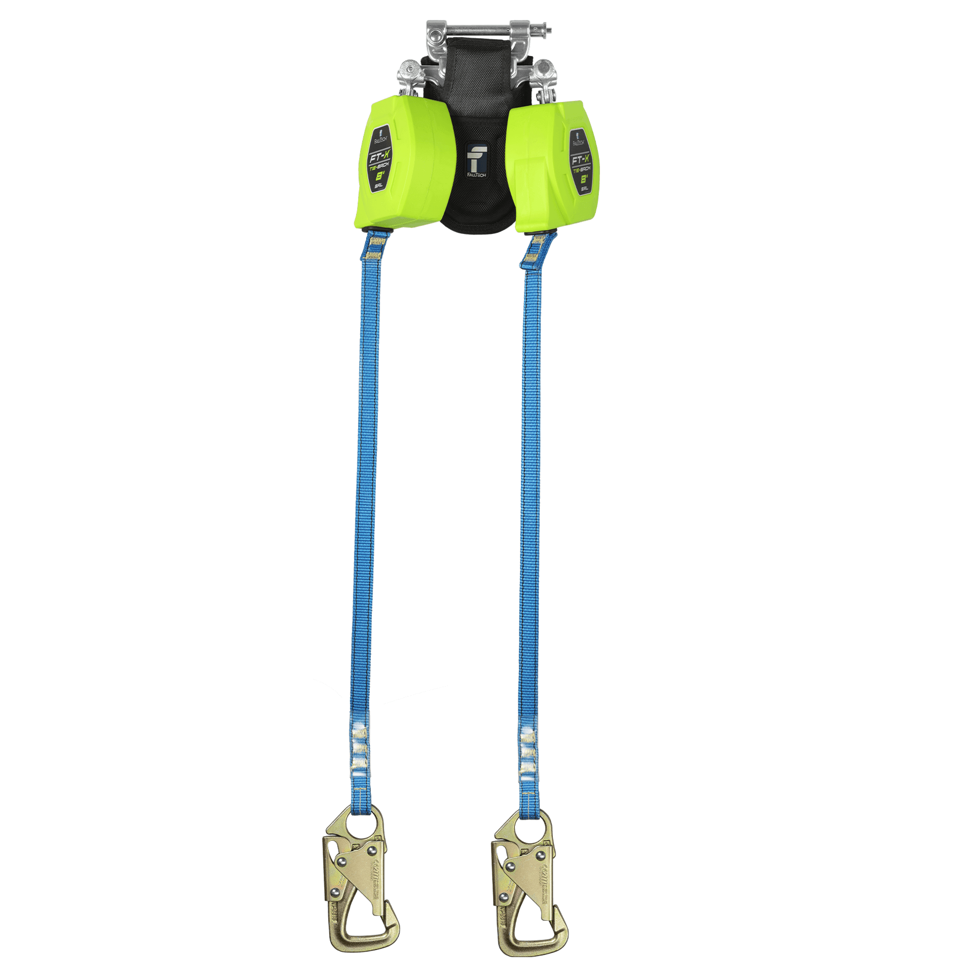 FallTech 8' FT-X Class 1 Twin-leg Tie-Back SRL - Steel Snap Hook - 84308TP8S