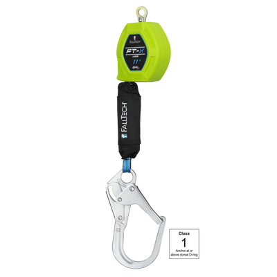FallTech 11' Single Leg Web FT-X Class 1 SRL-P - Steel Rebar Hook - 84711SA3