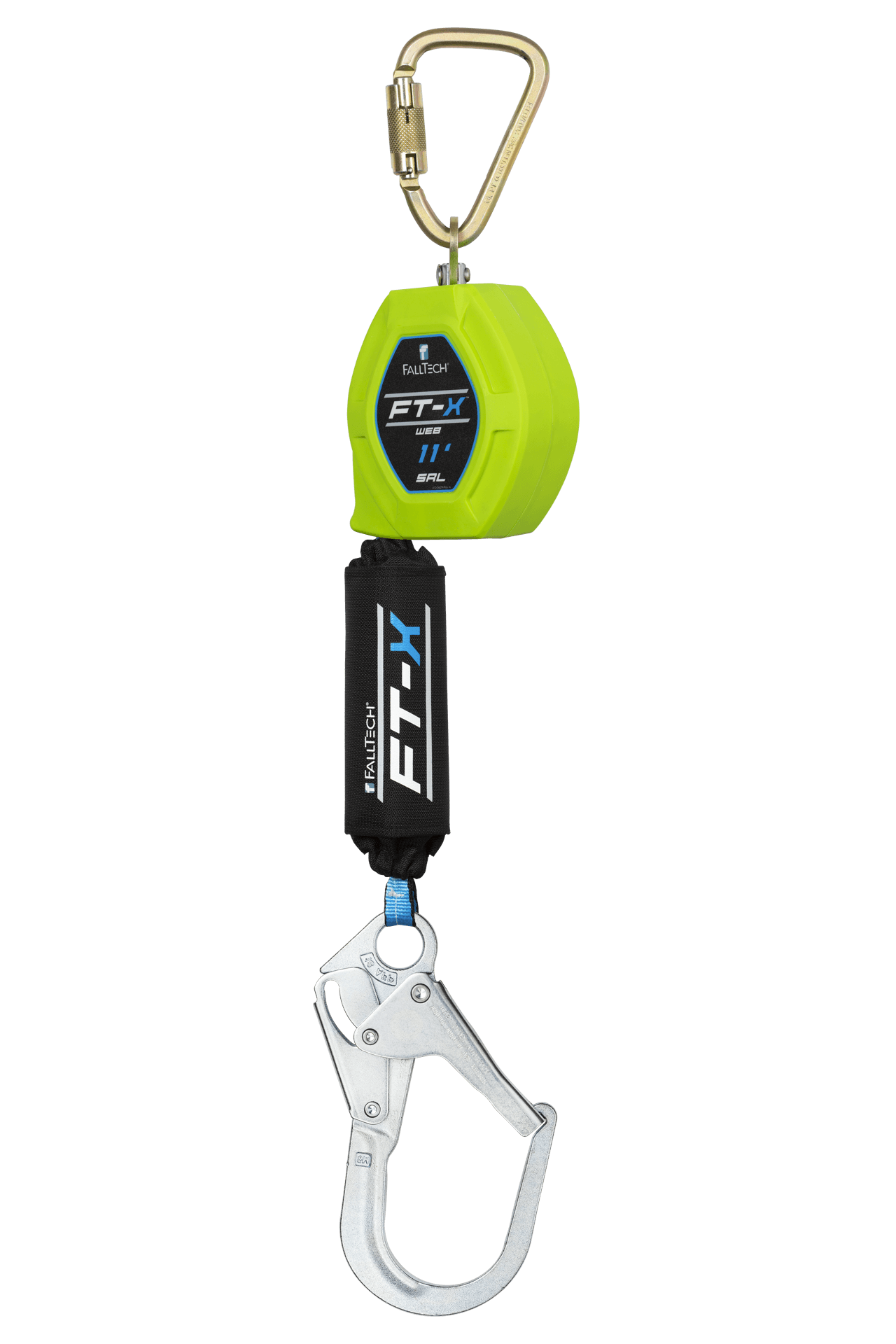 FallTech 11' Single Leg Web FT-X Class 1 SRL-P - Steel Rebar Hook &  Steel Dorsal Connecting Carabiner - 84711SC3