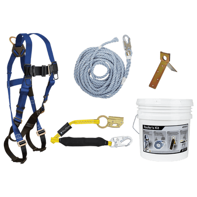 FallTech Roofer's Kit with Single-use Anchor and Manual Rope Adjuster - 8592A