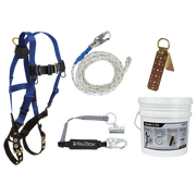 FallTech Roofer's Kit with Hinged Reusable Anchor and Trailing Rope Adjuster - 8595A