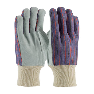 PIP Regular Grade Split Cowhide Leather Palm Glove w/Fabric Back - Ladies' - Blue - 1/DZ - 330-PIP86-4104C