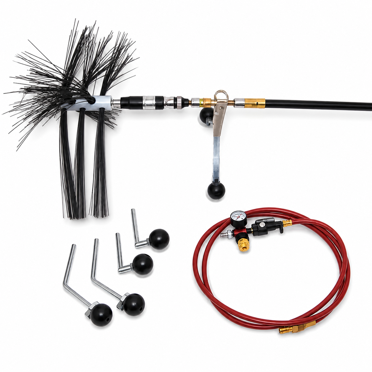 Nikro Commercial Pneumatic Rotary Brush System w/Guide - 860270