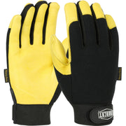 Ironcat Heavy Duty Top Grain Deerskin Leather Palm Glove w/Fabric Back - Gold - 12/PR - 86400