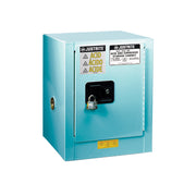 Justrite Chemcor Countertop Corrosives/Acids Safety Cabinet - Cap. 4 Gallons. - 1 Shelf - 1 S/C Door - Blue - 8904222