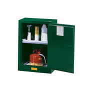 Justrite Sure-Grip Ex Compac Pesticides Safety Cabinet - Cap. 12 Gal. - 1 Adjustable Shelf - 1 S/C Door - Green - 891224