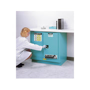 Justrite Sure-Grip Ex Undercounter Corrosives/Acid Stl Safety Cabinet - Cap. 22 Gal - 1 Shlf - 2 M/C Drs - Blue - 892302