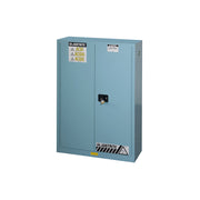 Justrite Sure-Grip Ex Corrosives/Acid Steel Safety Cabinet - Cap. 45 Gal. - 2 Shelves - 2 M/C Doors - Blue - 894502