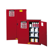 Justrite Sure-Grip Ex Combustibles Safety Cabinet For Paint And Ink - Cap. 60 Gal. - 5 Shelves - 2 M/C Dr - Yellow - 894510
