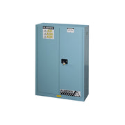Justrite Sure-Grip Ex Corrosives/Acid Steel Safety Cabinet - Cap. 45 Gal. - 2 Shelves - 2 S/C Doors - Blue - 894522