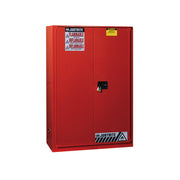Justrite Sure-Grip Ex Combustibles Safety Cabinet For Paint And Ink - Cap. 60 Gal. - 5 Shlvs - 1 Bifld Dr - Red - 894591
