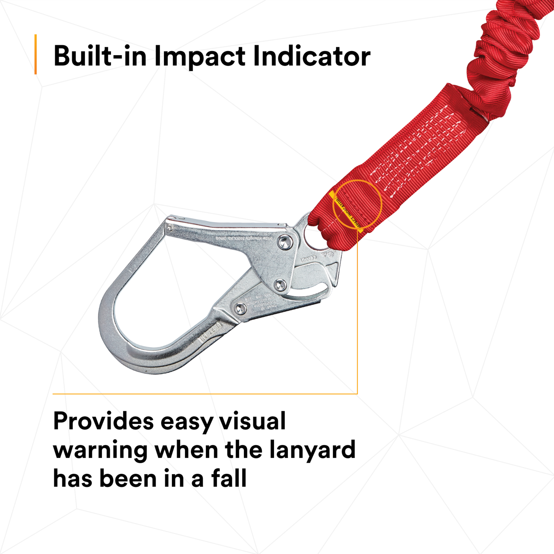 3M Protecta Pro Stretch 100% Tie-Off Shock Absorbing Lanyard - 1340161