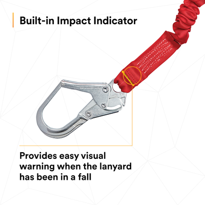 3M Protecta Pro Stretch 100% Tie-Off Shock Absorbing Lanyard - 1340161
