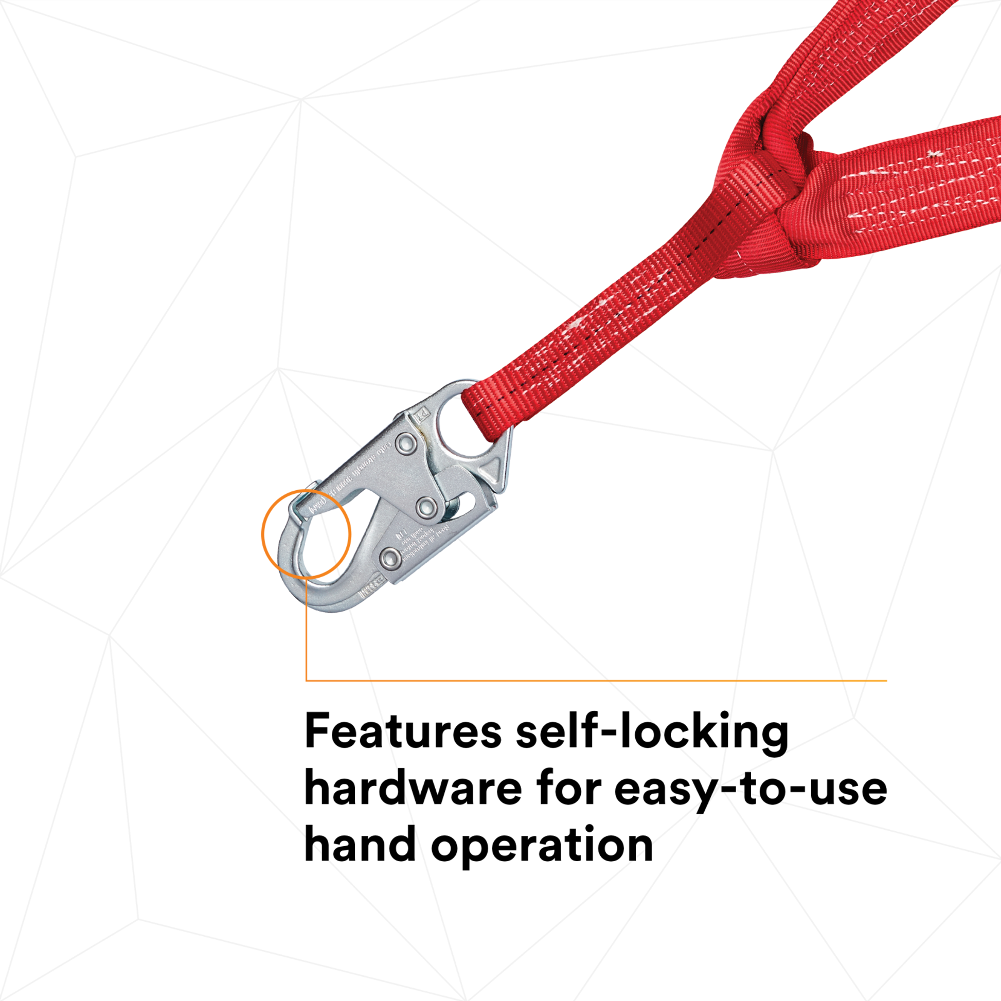 3M Protecta Pro Stretch 100% Tie-Off Shock Absorbing Lanyard - 1340161