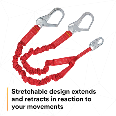 3M Protecta Pro Stretch 100% Tie-Off Shock Absorbing Lanyard - 1340161