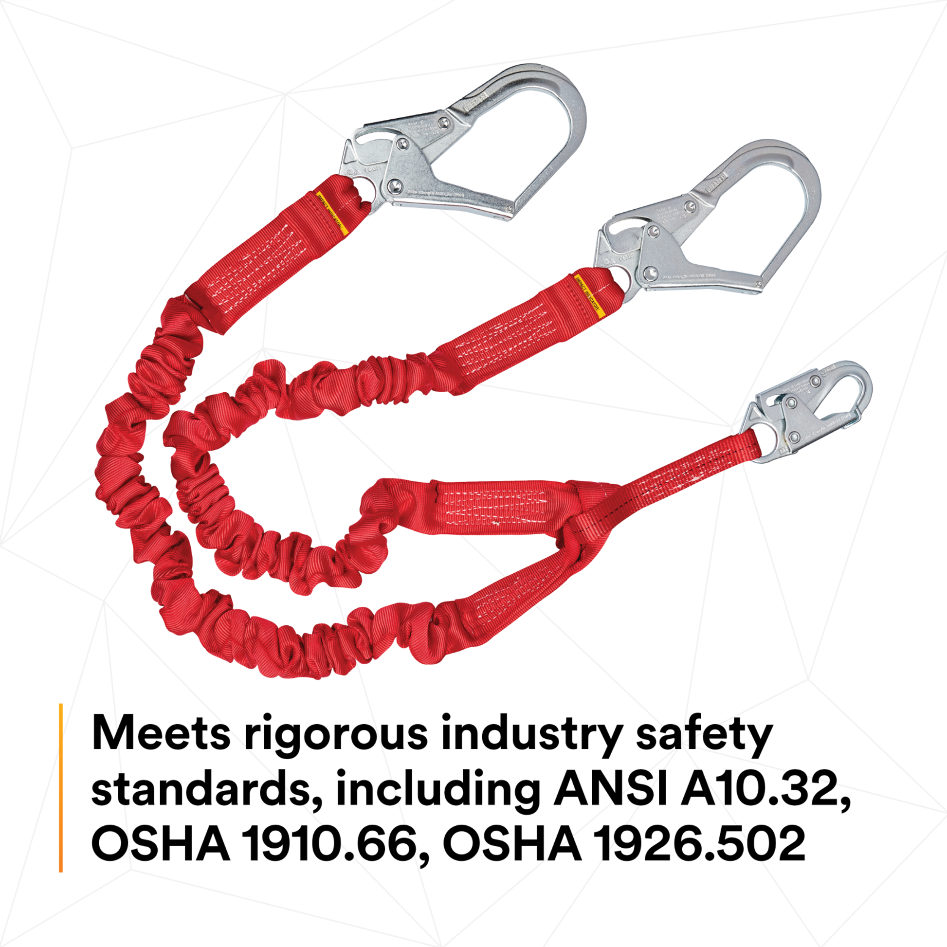 3M Protecta Pro Stretch 100% Tie-Off Shock Absorbing Lanyard - 1340161