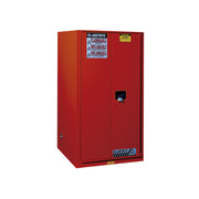 Justrite Sure-Grip Ex Flammable Safety Cabinet - Cap. 60 Gallons - 2 Shelves - 2 Self-Close Doors - Red - 896021