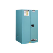 Justrite Chemcor Corrosives/Acids Safety Cabinet - Cap 60 Gallons - 2 Shelves - 2 Self-Close Doors - Blue - 8960222