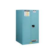 Justrite Sure-Grip Ex Corrosives/Acid Steel Safety Cabinet - Cap. 60 Gallons - 2 Shelves - 2 S/C Doors - Blue - 896022