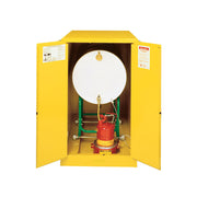 Justrite Sure-Grip Ex Horizontal Drum Safety Cabinet With Cradle Track - Cap. 55-Gal. Drum - 2 M/C Doors - Yel. Yellow. Drum Cradle Sold Separately - 899300