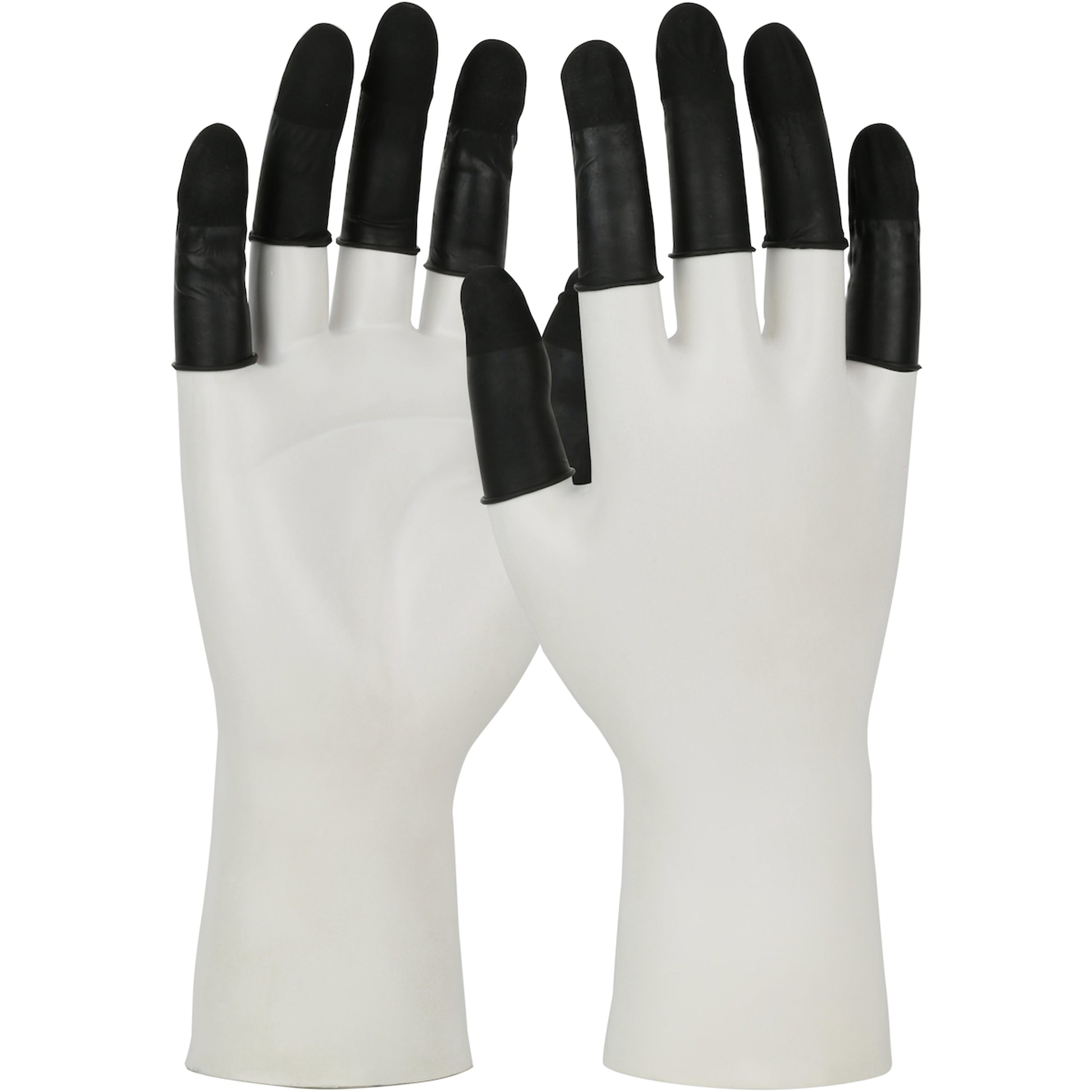 QRP Qualatex Static Dissipative Vacuum Sealed Latex Finger Cots ISO 5 (Class 100) - Black - 1/CS - 8C