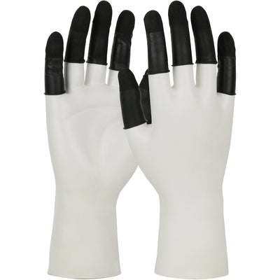 QRP Qualatex Static Dissipative Vacuum Sealed Latex Finger Cots ISO 5 (Class 100) - Black - 1/CS - 8C